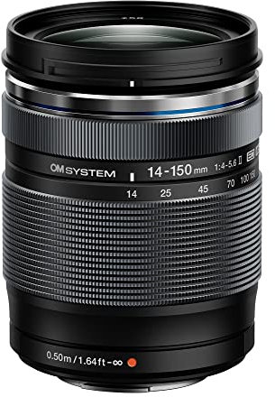 OM SYSTEM M.Zuiko Digital ED 14-150 mm F4-5.6 II Lens, Universal Zoom, Suitable for All MFT Cameras (Olympus OM-D & PEN Models, Panasonic G-Series), Black