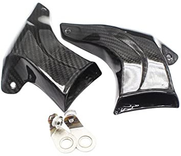 PFORME Sistema frenante Universale for Moto Raffreddamento ad Aria Compatibile con BMW S1000RR S1000XR R1250GS 1200R R1200RS Condotti in Fibra di Carbonio + Kit di Montaggio (Color : Glossy Twill)