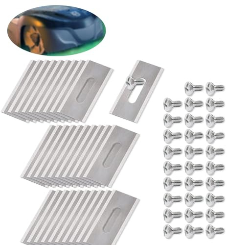 HayLEa Set of 30 Replacement Blades for Automower, Robot Mower Blade, Stainless Steel and Titanium Blades Suitable for Robotic Lawnmowers