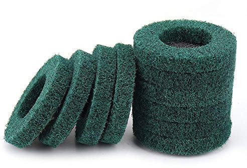 BomDog Ruota Lucidante, 10 Ruote Lucidanti con Disco Lamellare in Fibra Di Nylon da 4, Ruota Lucidante Grana 180 per Smerigliatrice Angolare, Dischi Abrasivi/Green-180 Grit/Green-180 Grit