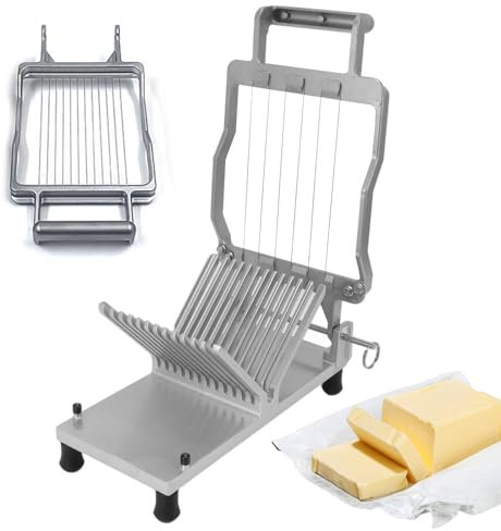 json2xml Wire cheese slicer,Stainless Steel Manual Cheese Cutter with Wire - Versatile Blade for Cheese/Butter/Sausage - Bread & Butter Cutting Machine for Home or Commercial Use,Easy to assemble