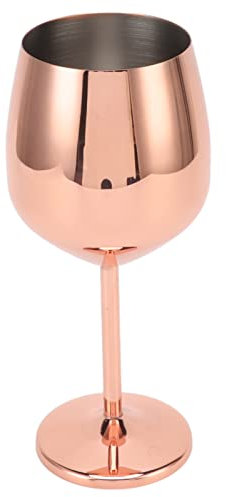 belupai Bicchiere da Vino in Metallo, Bicchiere da Martini in Acciaio Inossidabile Coppa da Champagne Infrangibile Elegante Bicchiere da Martini Calice da Vino in Oro Rosa Riutilizzabile Bicchiere da