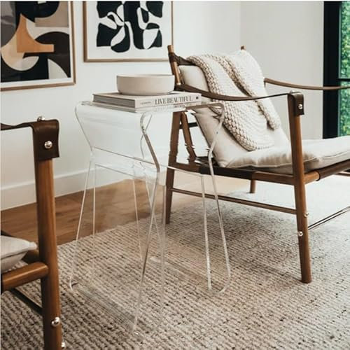 Nachttisch Couchtisch Funky End Table Maximalist Acryl Tisch Handgefertigter klarer Tisch