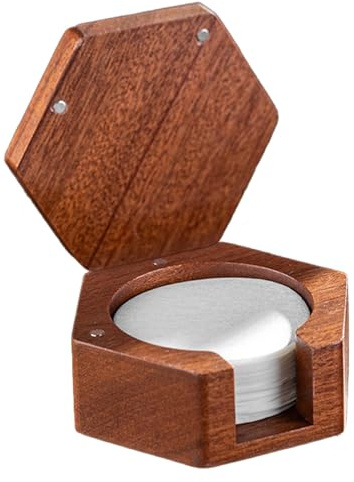 Porta filtro da caffè – porta carta per caffè in legno, versatile rustico rustico con coperchio magnetico per ristorante, cucina