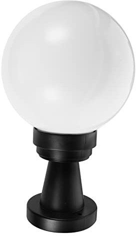 jojofuny Outdoor Garden Post Light Decorative Yard Lamp Post Fixture White Patio Column Globe Light