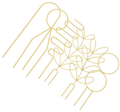 POPETPOP Supports Métalliques pour Plantes - Lot De 6 Treillis Décoratifs pour Plantes Grimpantes Faciles À Installer pour Fleurs en Pot