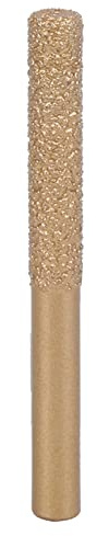 Fraises Diamantées Brasées,Petits et Portables Fraises diamantées à queue droite brasée dorée pour quartz pierre marbre couteau à joints(6,35 x 7 x 65 mm)