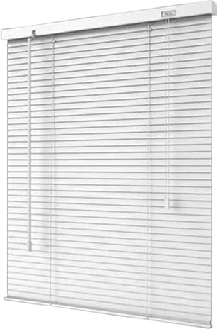 X1NGFU Weiß Aluminium Jalousie,Verdunkelnde Fensterrollos,Verdunklungsrollo 25-mm-Lamellen-Rollo,Horizontale Fensterjalousien,Zur Innen und Außen,Anpassbar,Breite x Höhe (90cm x 130cm)