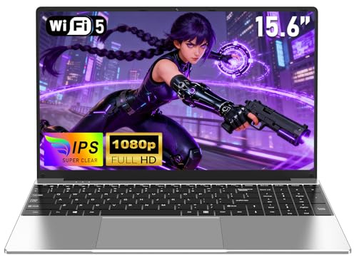 NAIKLULU 15.6 Pulgadas Pc Portátil Gaming i7 7600U Procesador (2.8 to 3.9Ghz), 32GB RAM 1TB SSD Laptop Gamer Ordenador Portatil, Teclado Retroiluminado/6000WAh/Webcam/Touchpad