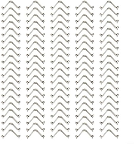 Yhenlovtt 100 Stück Klemm-Verriegelungsstifte, 8 mm, Stahl-Druckclips für Zeltstangen, kompatibel mit Paddeln, Baldachinrahmen, Teleskoprohren und Outdoor-Camping- oder Wanderausrüstung
