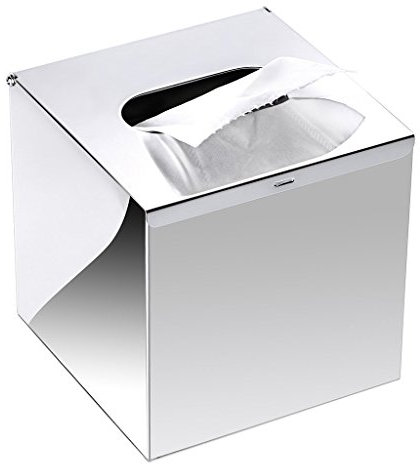 SZRWD Tissue Box Edelstahl, Kosmetiktücher-box Silber für Badezimmer, Wohnzimmer, Badezimmer, Hotel, Restaurant