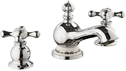 PaulGurkes Nostalgie 3-Loch Waschtischarmatur Nostalgie Landhausstil Retro Bordüre