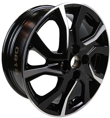 Toyota Yaris 13-426110DC80 Jantes Alu Roue en alliage avec 5 rayons fendus Noir Usiné 16''