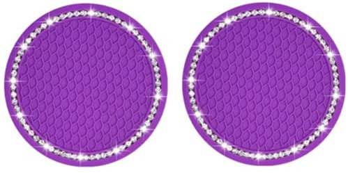 2 Stück Glitzer Auto Untersetzer Getränkehalter,Glitzer Autozubehör Glitzer Universal Getränkehalter Pad rutschfeste Glitzer Strass Untersetzer Dosenhalter,Glitzer Kristall Auto Zubehor Innenraum