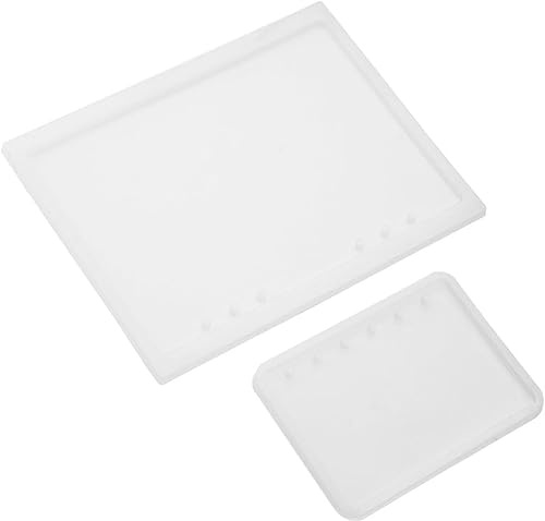 2 unids/set Forma de Cuaderno de Silicona, Moldes de Fundición de Antiadherentes Transparente para Hacer Manualidades Molde Semi Transparente para Diy Resina Epoxi