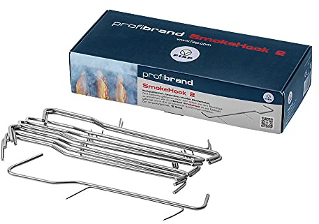 FIAP profibrand SmokeHook 2 - Räucherhaken - Fisch - Forellenräucherhaken - Edelstahl - Räuchern - Räuchermaterial - Hohe Qualität - Tragkraft 5 kg - 210 mm - 10 Stück