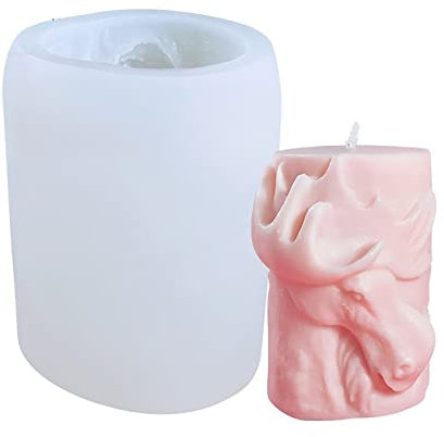 Molde de ciervo para vela, molde de silicona de ciervo para velas, molde de resina de ciervo, molde de silicona de animales 3D, molde de dibujos animados, molde de resina epoxi, molde de decoración,