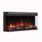 BALDERIA Chimenea eléctrica empotrable Athena 44 | Llama en 3D | Calefacción 1500W | Iluminación LED, WiFi, Control por aplicación, Sonido de crepitar, Control Remoto, Temporizador y Termostato