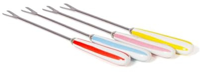 Blond Amsterdam 4er-Set Fonduegabel Liebe | Edelstahl & Keramik, Liebes Design, 4er-Set, Für Fondueabende, Handwäsche empfohlen