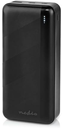 Nedis Powerbank | 30000 mAh | 1.5/2.0/3.0 A | Número de Salidas: 2 | Conector de Salida: 1x USB-A/1x USB-C™ | Conexión de Entrada: 1 x Micro USB / 1 x USB-C™ | PD3.0 20W | Polímero de Litio