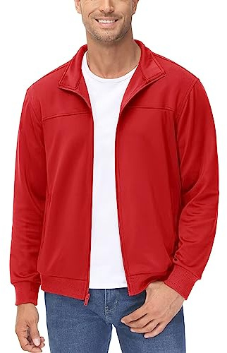MAGCOMSEN Men's Baseball Jacket Fall Full Zip Jacket Lightweight Breathable Athleitc Outwear Casual Coats Bomber Jacket With Pockets