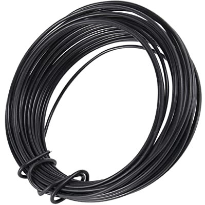 DOITOOL 10m Biegsamer Metall-draht Für Kletterpflanzen Gartenstütze Zum Basteln Für Erbsen Und Hortensien Starke Und Flexible Unterstützung Schwarz Dicke
