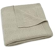 Jollein 516-511-67049 Babydecke Strick Grain Knit Olive (75x100 cm)
