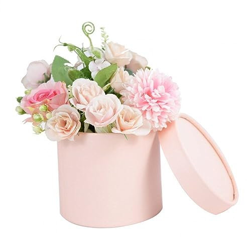 Dianzan Blumenbox 12 cm Runde Pappe Geschenkboxen Hochzeitsfeier Rose Blumenverpackung Dekoration Lieferungen