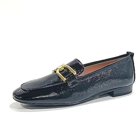 Unisa Pantoufles & Mocassin Baxter Laqué/Brush Noir Femme, Noir , 40 EU