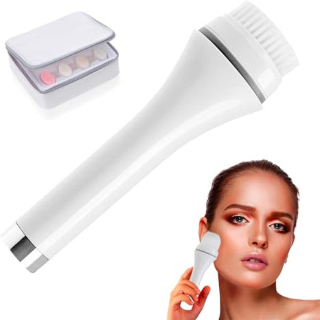 Avilia - Spazzola Pulizia Viso Ultrasonica 4 in 1 per Tutti i Tipi di Pelle con Testine Lavabili per Rimozione Efficace di Impurità e Tracce di Trucco, Esfoliazione, Massaggio e Uso sotto la Doccia