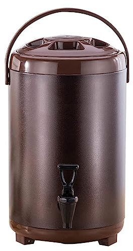 ANSNOW Heißwasserspender Aus Edelstahl 304, Isolierfassbehälter Mit Wasserhahn Und Klappbarem Ständer, Getränkespender Für Glühwein Für Cafeteria-Partyveranstaltungen/-/7,5 L