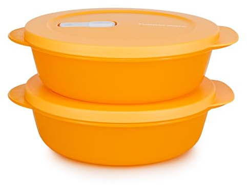 Tupperware MicroTup CrystalWave Behälter 2x 850 ml orange (inkl. 1x Lollitup)