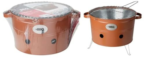 ProGarden Grilleimer mit 2 Griffen 34,5 cm orange matt