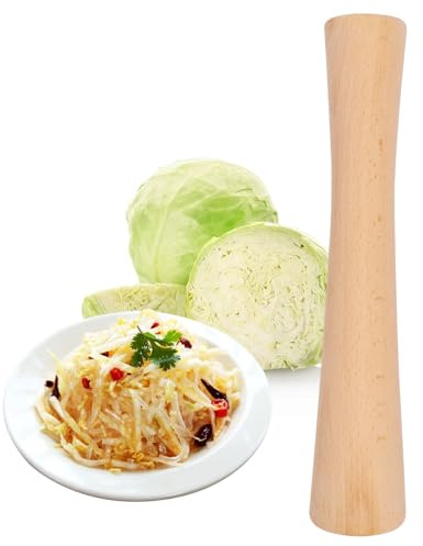 GDFYMI Libra de chucrut para tarros de albañil, 1 unidad, fermentación de verduras de madera maciza para mazo de cocina o mortero de madera ablandadora de carne