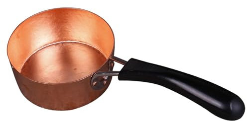 perfk Saucepan Milk Pot Melting Butter Chocolate Pot Coffee Pot Milk Pan Copper Pot for Kitchen Camping Restaurant Home Cooking