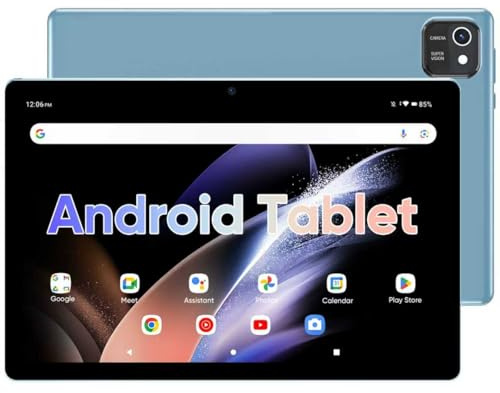 Tablet 10,1 Zoll Android 13 Tablets, 6GB RAM 64GB ROM 1TB Erweiterung, Tablet mit T310 Quad-Core, 1280x800 IPS Touchscreen, 6000mAh, Bluetooth, Dual Kamera, GMS, WiFi (Blau)