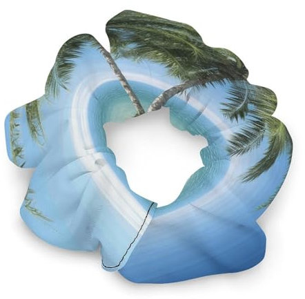 Womens Hair Scrunchies,Sea Palm Trees Print Hair Ties,elastic Hair Bands,cute Ponytail Holder,women Hair Accessories