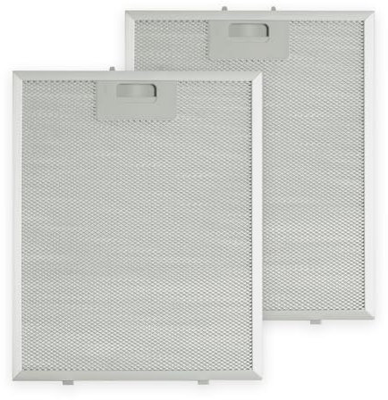 Milalei 2 Pcs Cooker Hood Metal Filter 320x260mm 5-Layer Metal Grease Filter Universal Aluminum Mesh Hood Vent Filter for Many Brand of Cooker Hood