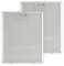 Milalei 2 Pcs Cooker Hood Metal Filter 320x260mm 5-Layer Metal Grease Filter Universal Aluminum Mesh Hood Vent Filter for Many Brand of Cooker Hood