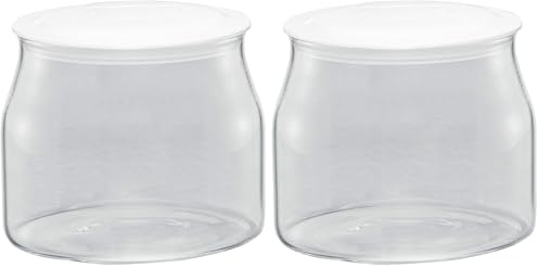 Rommelsbacher Ersatzglas JG 1 für Joghurt & Frischkäsebereiter JG 80-1,2 Liter, mit Deckel (Packung mit 2)
