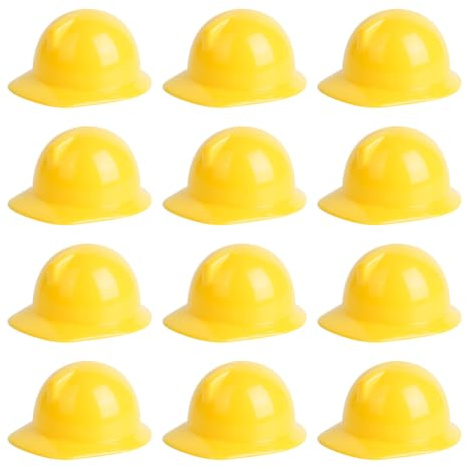 30 Stück kleine Kunststoff-Bauhüte Miniatur-Puppenhüte Mini-Bauhelme Weinflaschenaufsatz Hut dekorativer kleiner Partyhut für DIY-Projekte