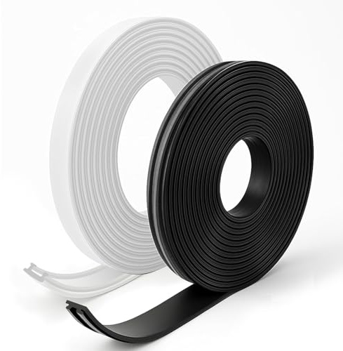 MLEJU Kit d'accessoires magnétiques pour moustiquaire - 6 m de bande magnétique & 6 m de bande de couverture en PE
