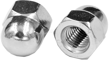 VIPERMARK 12 Pack M4 Stainless Steel Dome Head Hex Nuts - Decorative Cap Nuts for Furniture Legs, Car Repair, DIY Construction & Woodworking