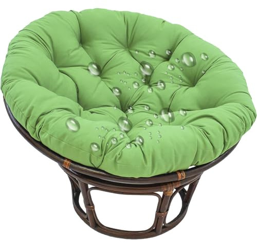 Genérico Cojín para Columpio Suave Redondo y Grueso para Exteriores e Interiores para Patio hamacas Columpios Color Verde 80 x 80 cm