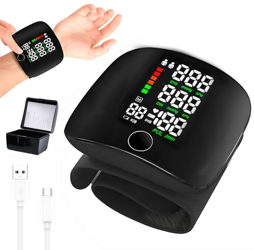 NAVESO Wrist Blood Pressure Monitor, Rechargeable Blood Pressure Monitors Wrist, 99x2 Reading Memory,Automatic Voice,LCD Screen, Blood Pressure Machines for Home Use or Travel Use