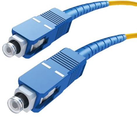 A2ZWORLD 1 Pezzo Cavo Fibra Ottica 5 Metri, Fiber Optic Patch Cords, Cappuccio Antipolvere, Nucleo Ceramico