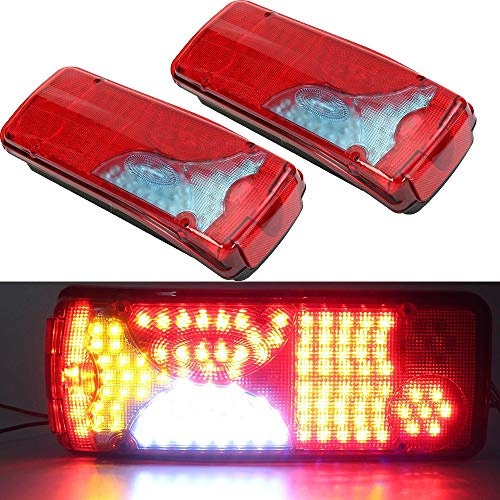 HEHEMM Nebelschlussleuchte für LKW, Anhänger, 120 LEDs, 24 V, 2 Stück