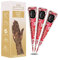 Organic Henna Mehindi XL Cones Ready To Use (Pack of 3) No Chemicals, No Dyes