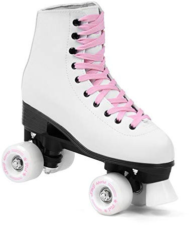 SMJ sport Damen Klassische Retro Rollschuhe | ABEC7 Kugellager | Mint Rosa Mädchen Classic Roller Skates Inliner Inlineskates | Gr. 35, 36, 37, 38, 39, 40, 41