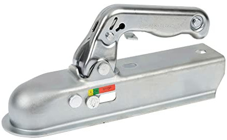 OROK - Tête d'attelage remorque, Timon remorque carré de 50mm - Compatible avec Tous Types de Boule d'attelage diam. 50mm - Capacité de Traction 750kg - Entraxe de Fixation 80mm - Homologué R55